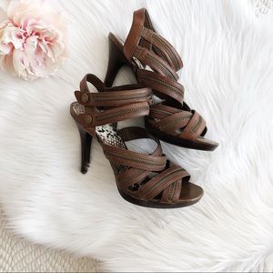 Strappy zippered sandals